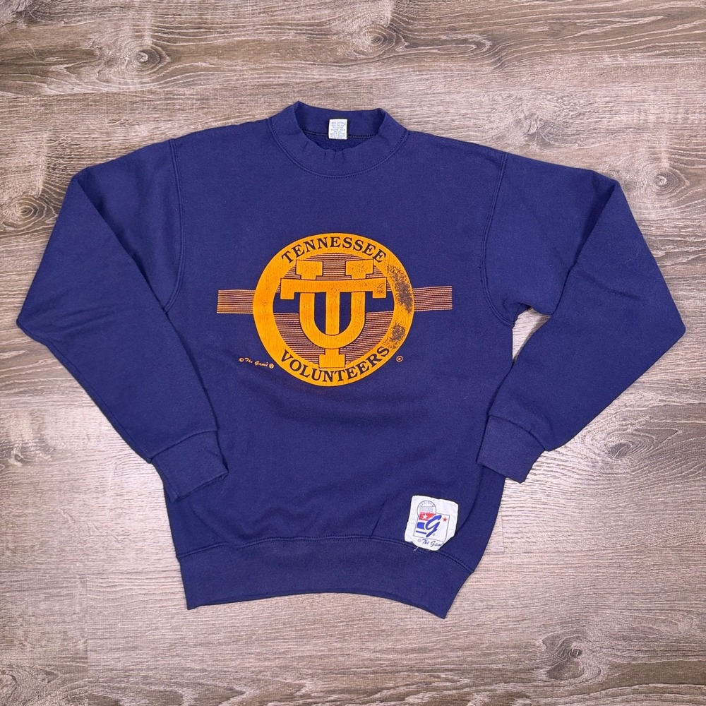 Vintage Tennessee Volunteers Mens M Crewneck Sweatshirt Navy USA Made 90's